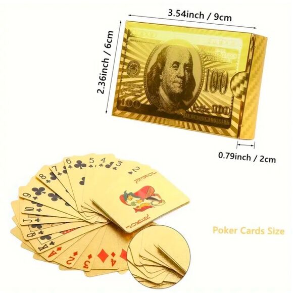 Benjamin Franklin playing cards in black - Picture 5 of 6